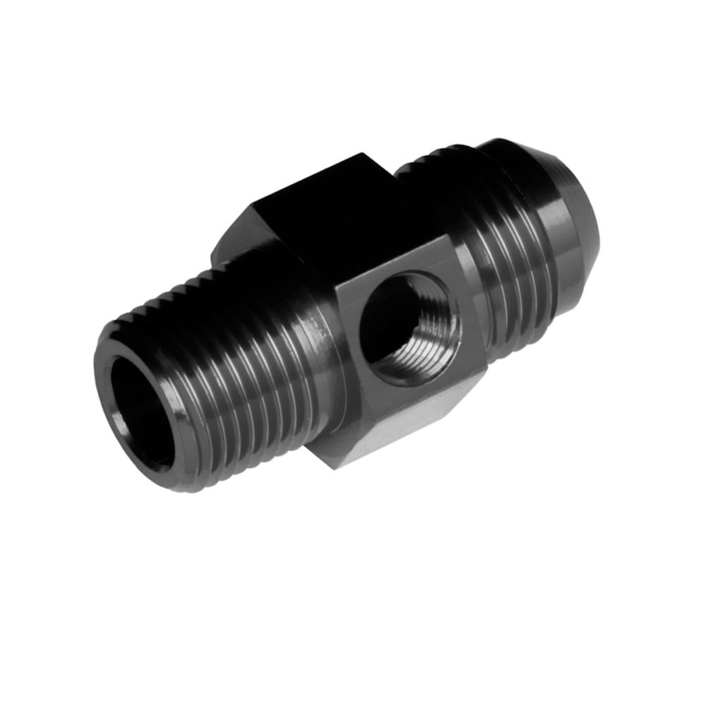 Redhorse AN Fitting 9194-08-04-2; AN to NPT Adapter Black -08AN Male Straight 1/4 in. NPT Male 
