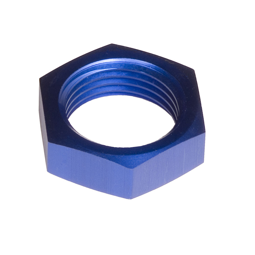 Redhorse AN Fitting Nut 924-04-1; Bulkhead Nut Blue Anodized -04AN Female Straight 
