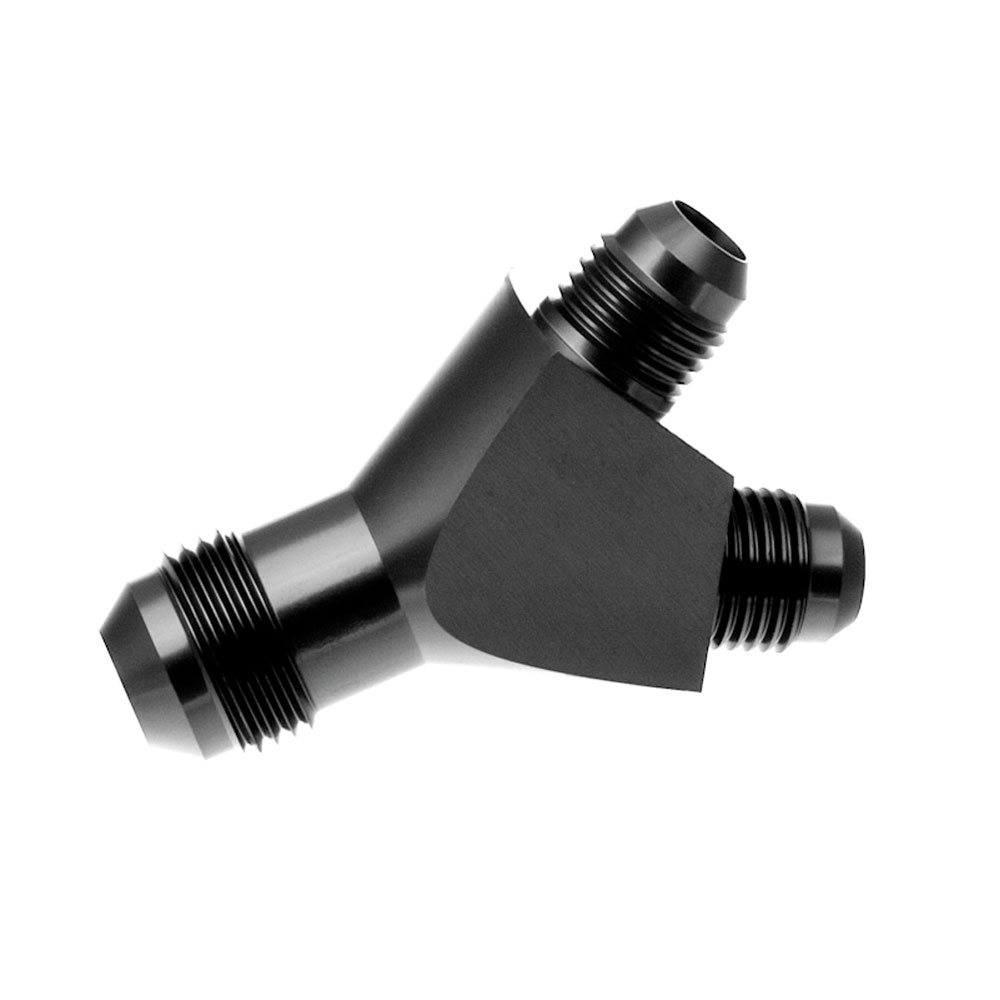 Redhorse Performance AN Fitting 930-04-03-2; AN to AN Y Block Black -04AN Male Y Fitting -03AN Male -03AN Male 