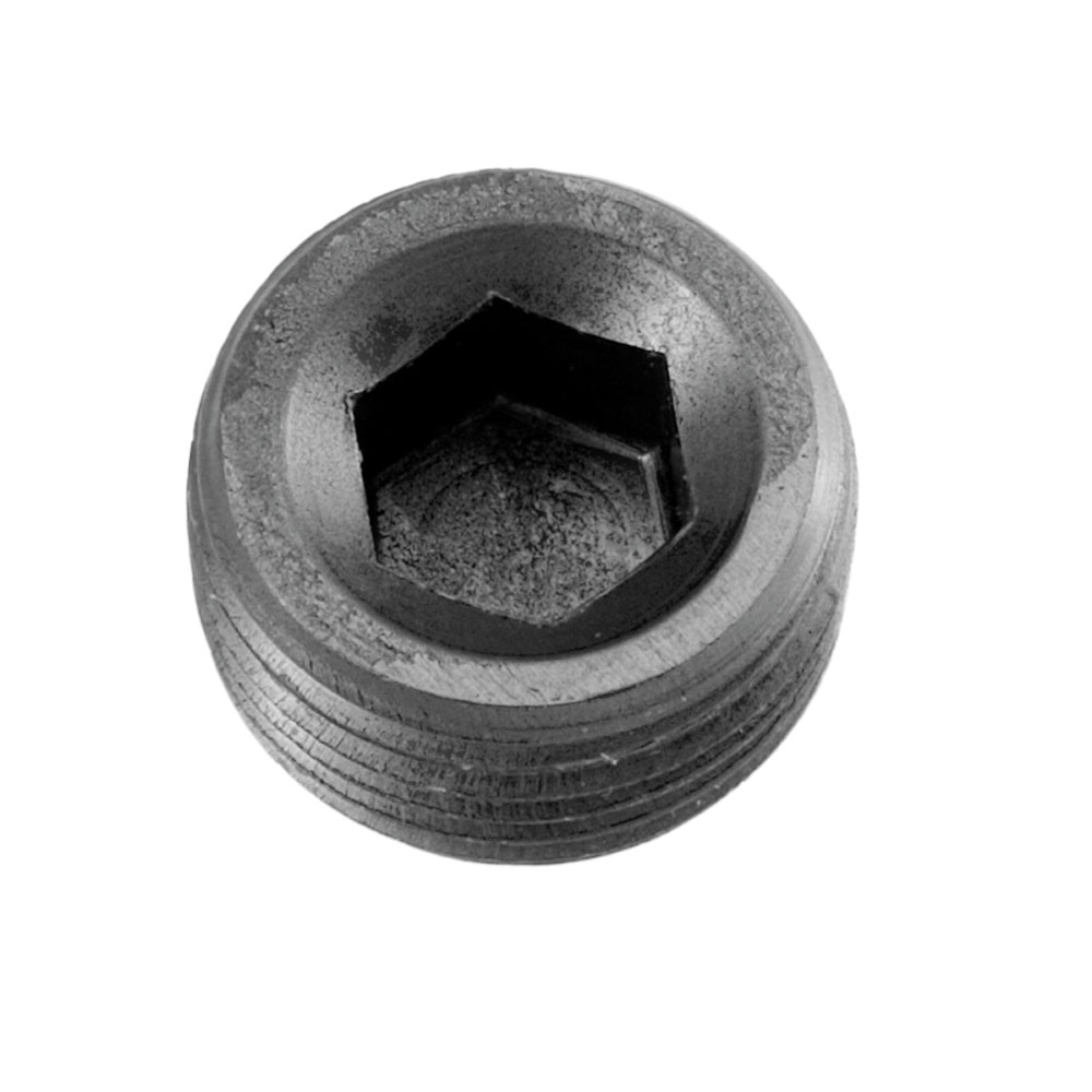 Redhorse Performance Pipe Fitting 932-06-2; NPT Plug Black Anodized 3/8 in. NPT Male Straight Internal Allen 