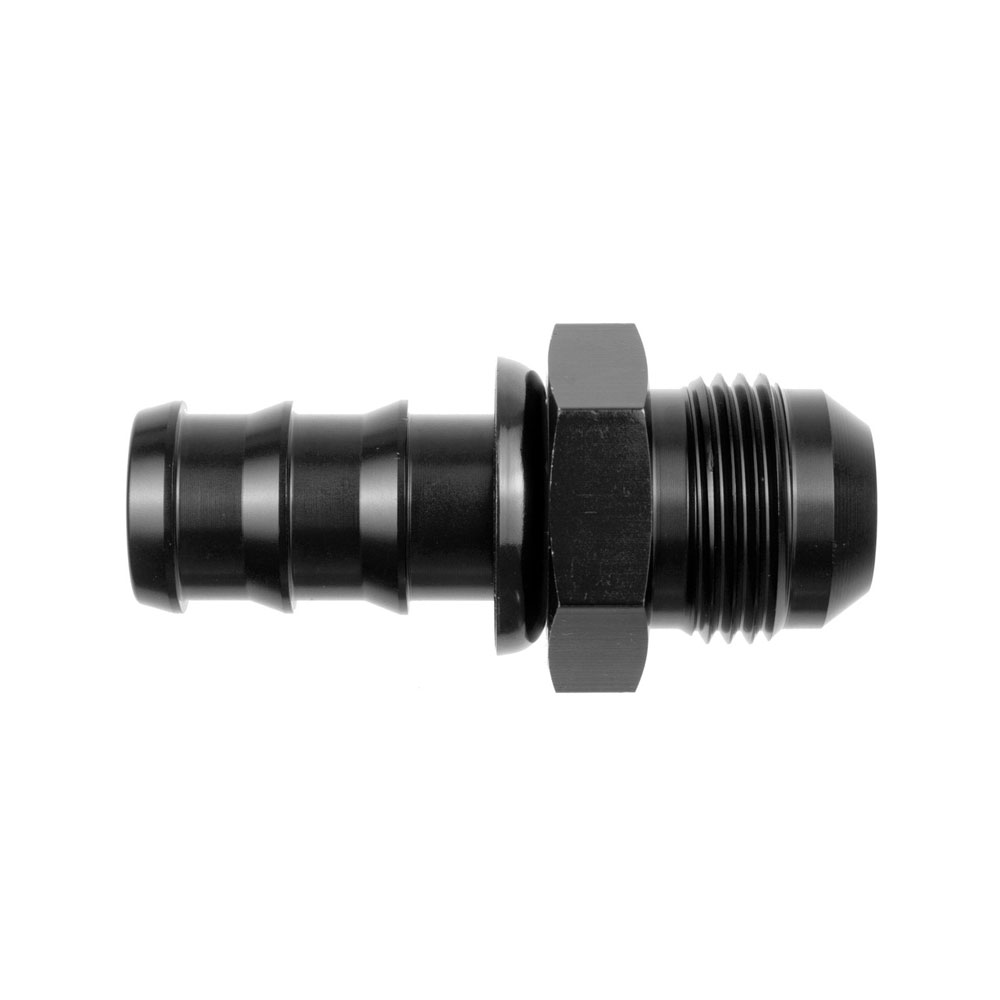 Redhorse Performance AN Fitting 940-06-06-2; AN to Barb Adapter AN to Hose Barb Adapter Black -06AN Male Straight 3/8 in. Hose Barb 