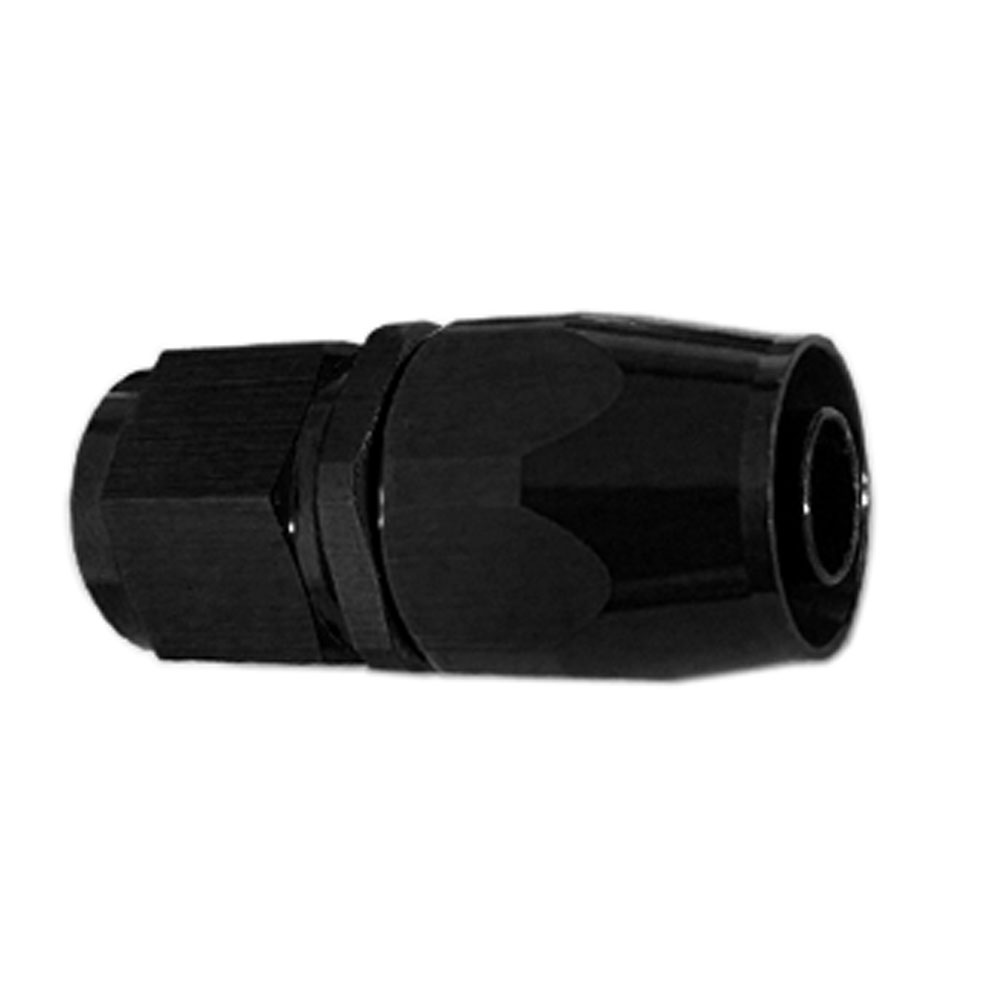 Renegade Racing Components Fuel Hose Fitting 10400-2; Swivel Hose End Black Anodized -04AN Straight -04AN Female 