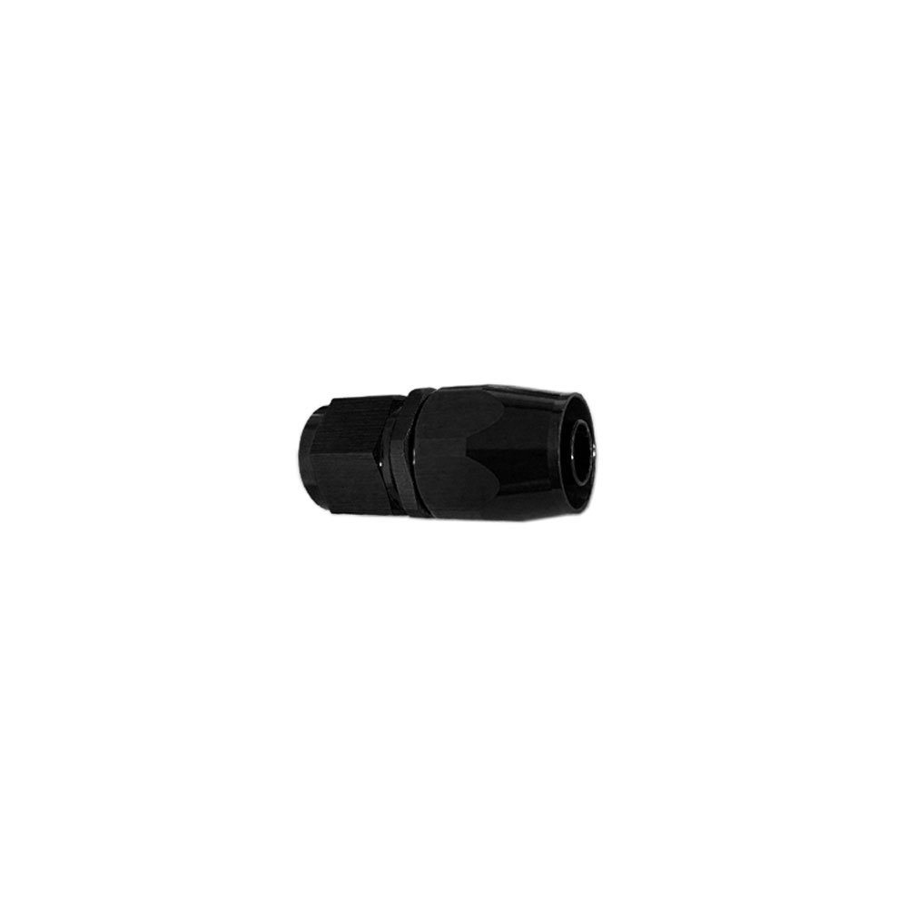 Renegade Racing Components Fuel Hose Fitting 10400-2; Swivel Hose End Black Anodized -04AN Straight -04AN Female 
