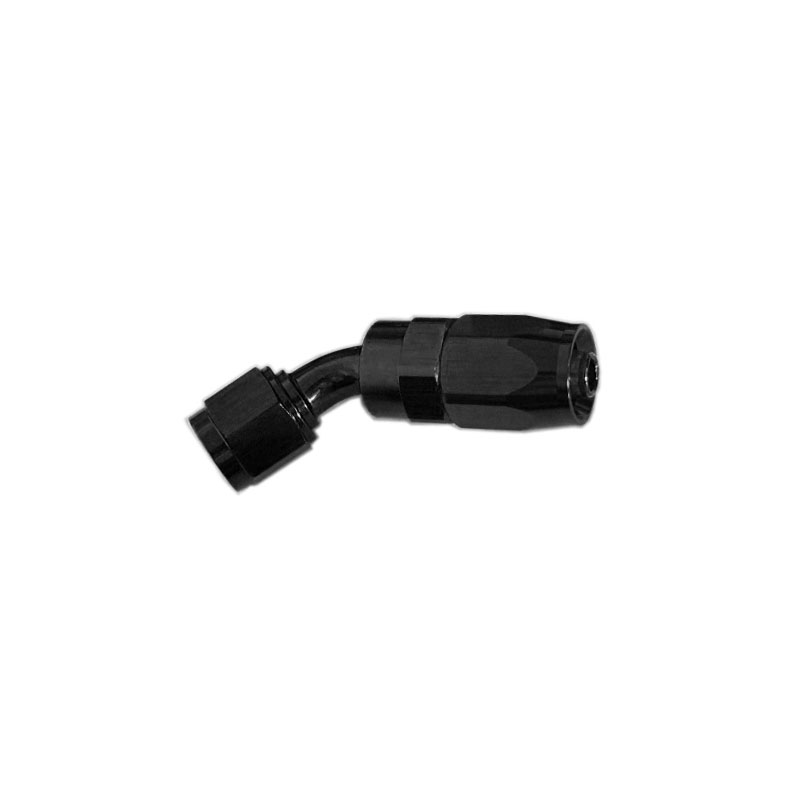 Renegade Racing Components Fuel Hose Fitting 11445-2; Hose End Black Anodized -04AN 45 deg. -04AN Female 