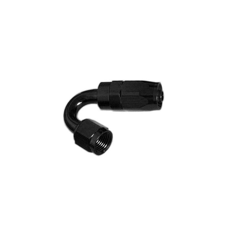 Renegade Racing Components Fuel Hose Fitting 11450-2; Hose End Black Anodized -04AN 150 deg. -04AN Female 