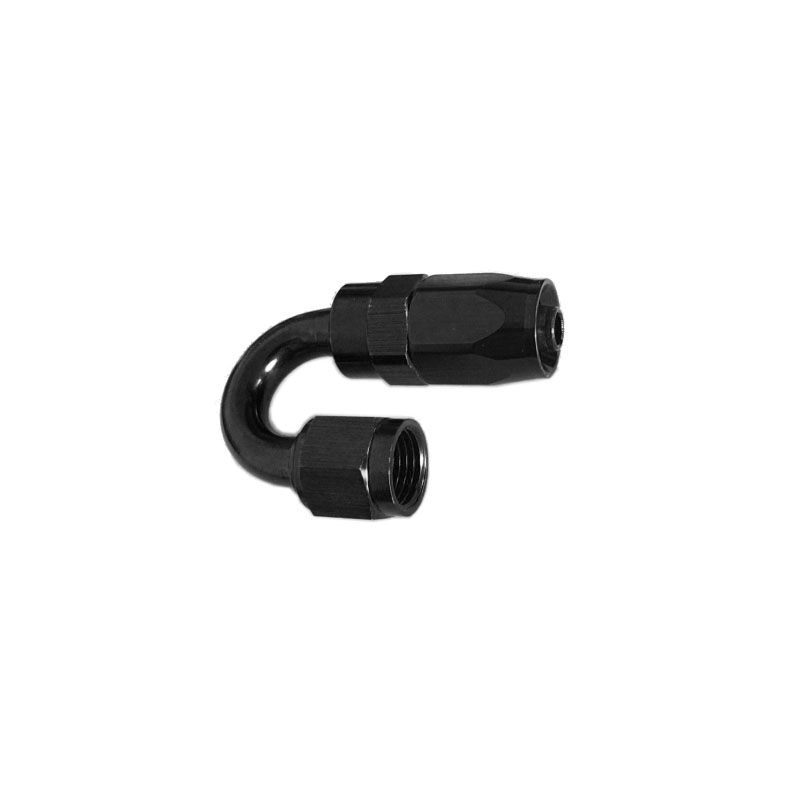 Renegade Racing Components Fuel Hose Fitting 11480-2; Swivel Hose End Black Anodized -04AN 180 deg. -04AN Female 