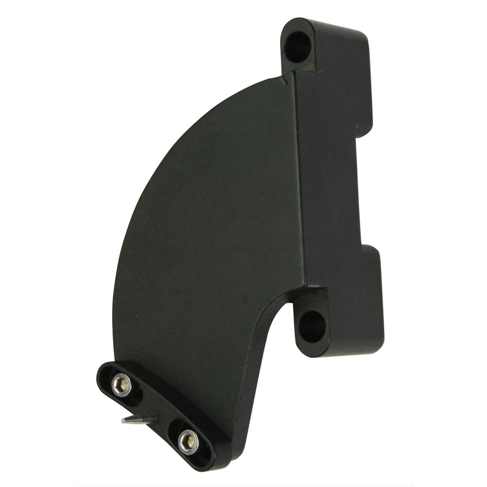 Renegade Timing Pointer 16625; 6.250 in. Black Anodized Billet Aluminum for Chevy 396 to 454 