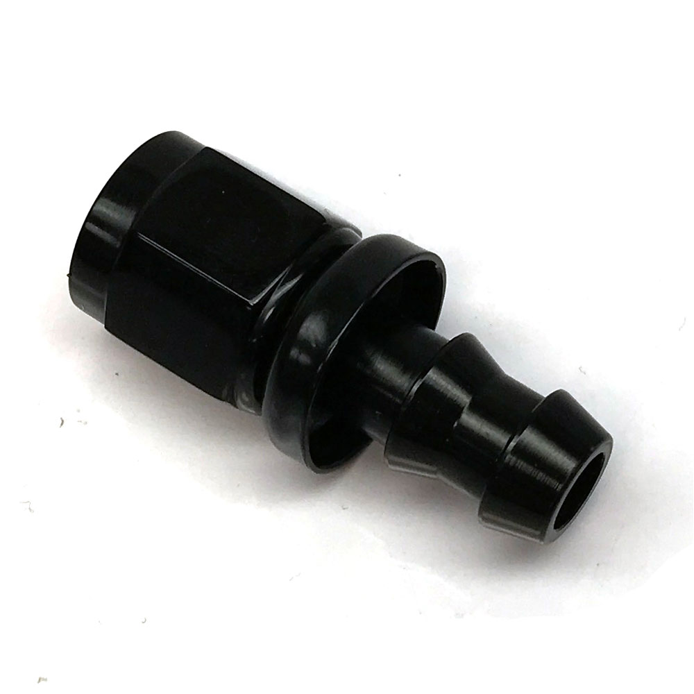 Renegade Racing Components Hose End 20600-2; Swivel Hose End Black Anodized -06AN Straight -06AN Female 