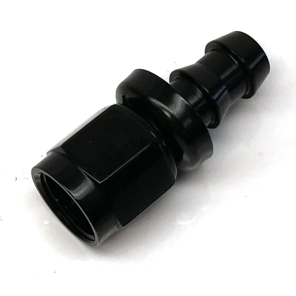 Renegade Racing Components Hose End 20600-2; Swivel Hose End Black Anodized -06AN Straight -06AN Female 