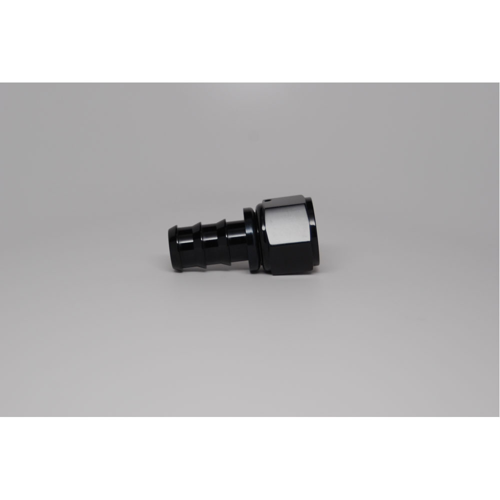 Renegade Hose End 21200-2; Swivel Hose End Black Anodized -12AN Straight -12AN Female 
