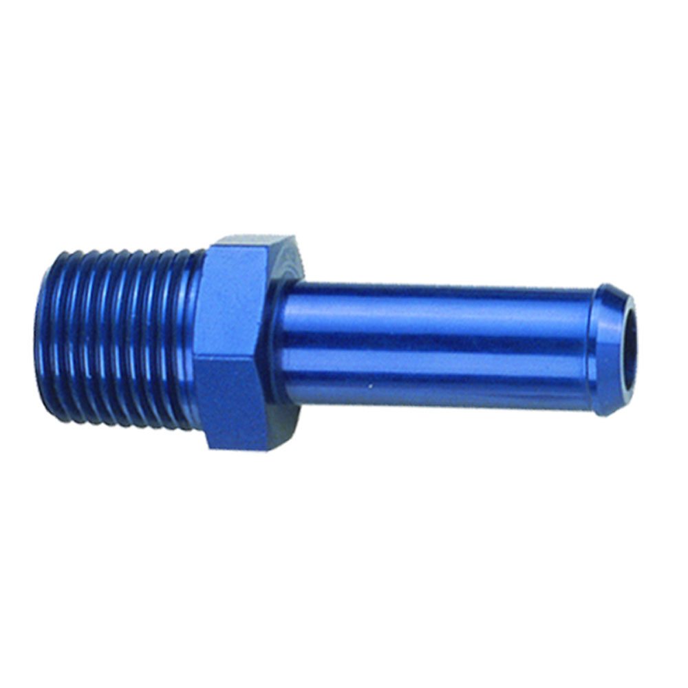 Photo for Renegade Racing Components Pipe Fitting 21235-1; NPT to Hose Barb Adapter Blue Anodized 3/4 in. NPT Male Straight 3/4 in. Hose Barb