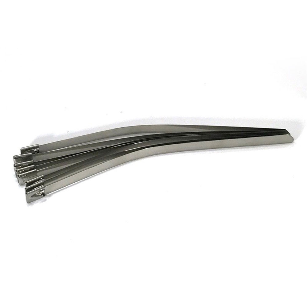 Renegade Tie Strap and Clip 4303; 7.900 in. Self Locking Satin Stainless Steel 