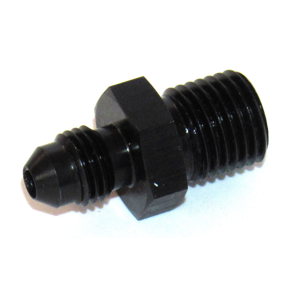 Photo for Renegade Racing Components AN Fitting 544339-2; Metric Adapter AN to Metric Adapter Black -04AN Male Straight 14.000 mm x 1.50 Male