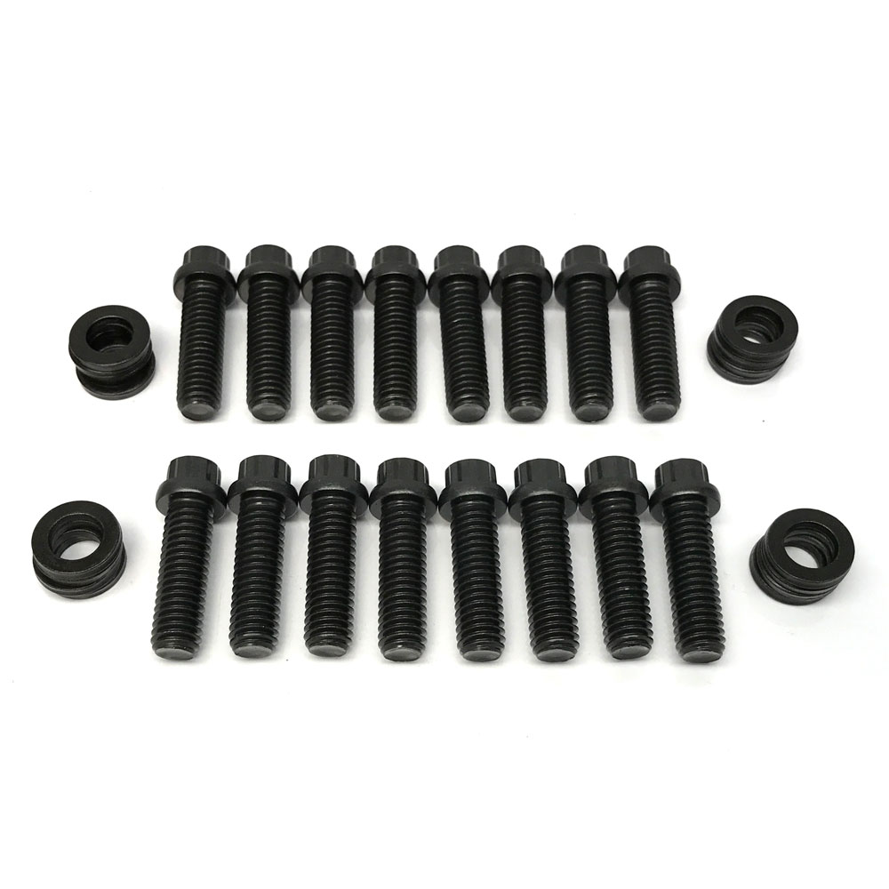Renegade Intake Manifold Bolts 58210; Black Oxide 12-Point Grade 8 Steel for Chevy 396 to 454 
