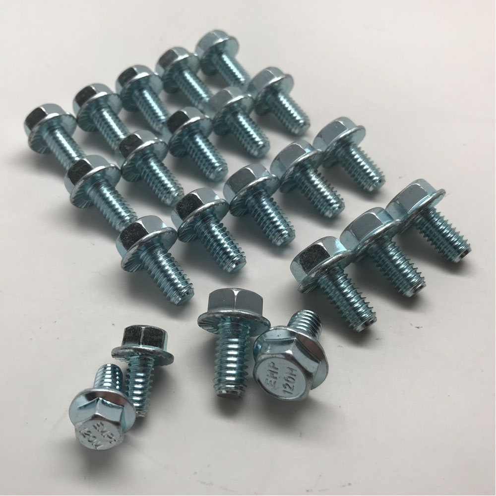 Renegade Racing Components Oil Pan Bolt Set 58588; Hex Bolt Zinc Plated Steel for Chevy, Pontiac 396 to 454, 301 to 455 
