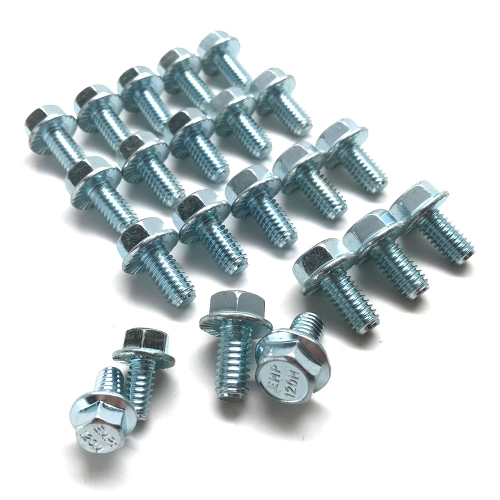 Renegade Racing Components Oil Pan Bolt Set 58588; Hex Bolt Zinc Plated Steel for Chevy, Pontiac 396 to 454, 301 to 455 