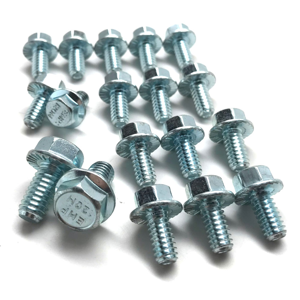 Renegade Oil Pan Bolts 58589; Hex Bolt Zinc Plated Steel for Chevy, Oldsmobile 262 to 400, 307 to 455 