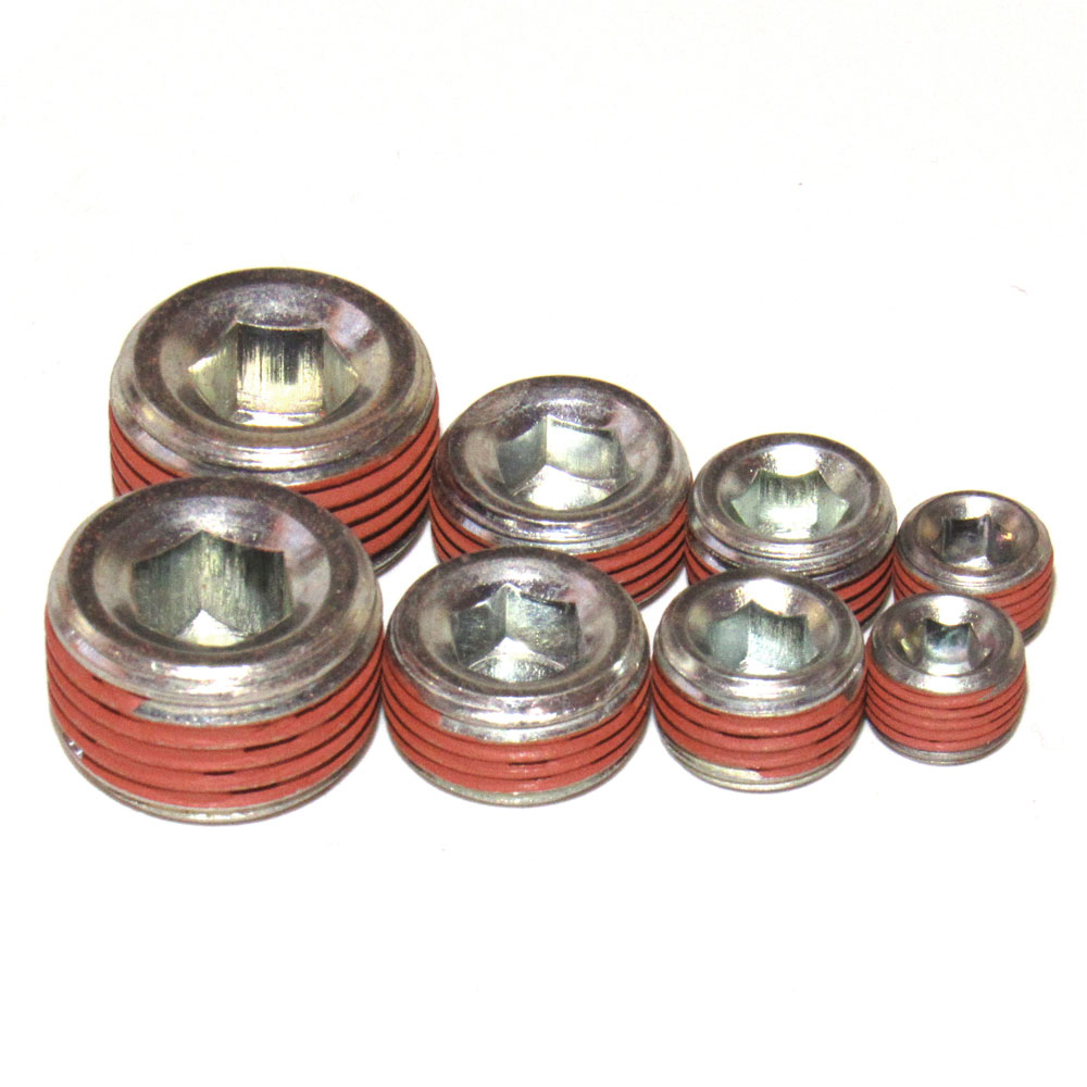 Renegade Pipe Fitting 59000; Pipe Plug Assortment NPT Plug Zinc (2) 1/8 in. NPT, 1/4 in. NPT, 3/8 in. NPT, 1/2 in. NPT Straight Internal Allen 