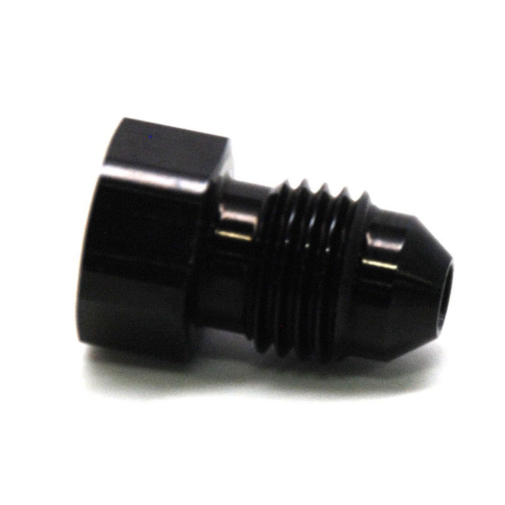 Renegade Racing Components AN Fitting 60306-2; AN Flare Plug Black -03AN Male Straight 