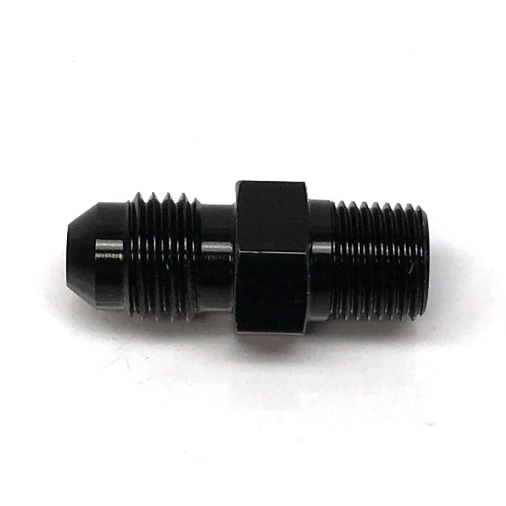 Renegade Racing Components AN Fitting 60416-2; AN to NPT Adapter Black -04AN Male Straight 1/8 in. NPT Male 