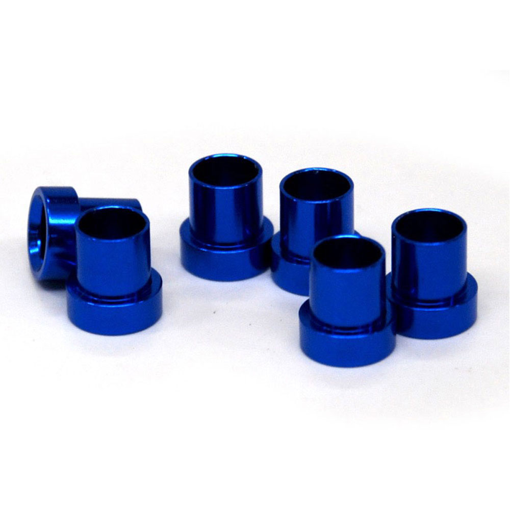 Photo for Renegade Racing Components Tube Fitting 60419-1; Tube Sleeve Blue Anodized 1/4 in. Tube Straight -04AN
