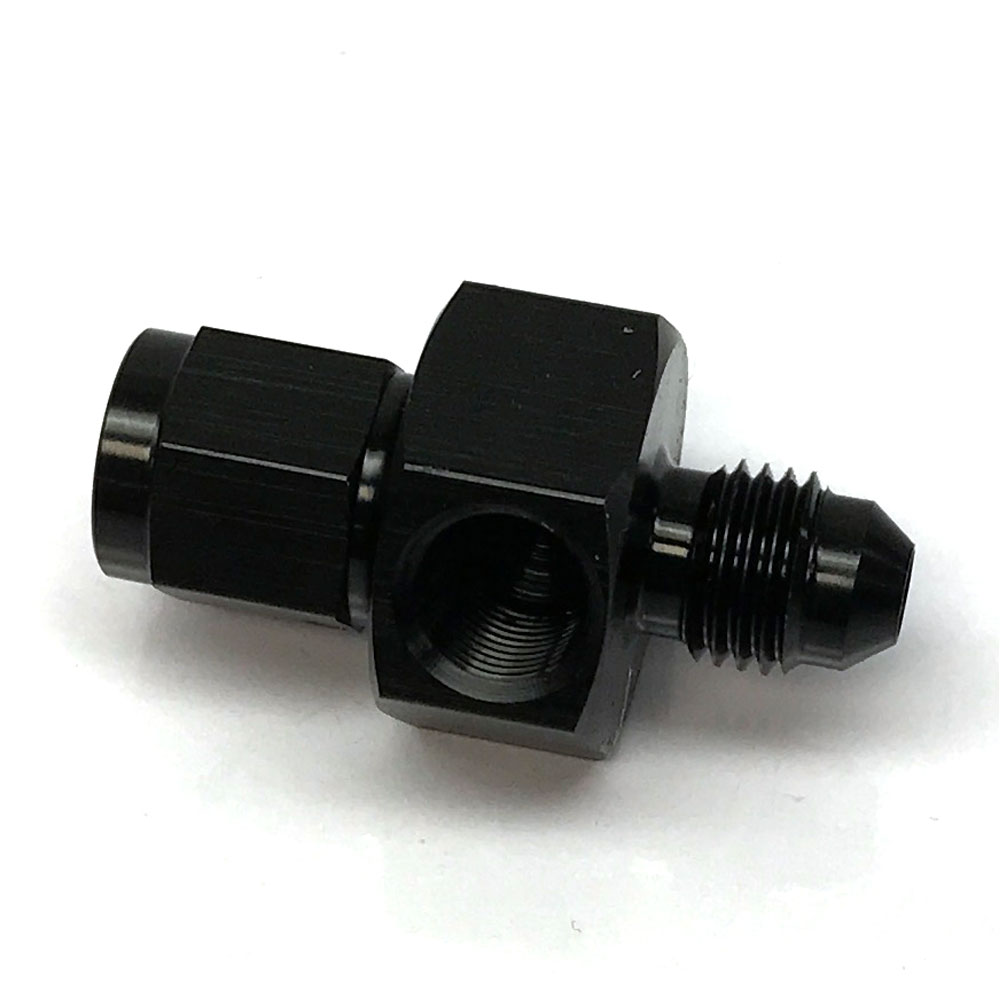 Renegade Racing Components AN Fitting 60441-2; AN to AN Coupler Black -04AN Male Straight -04AN Female 