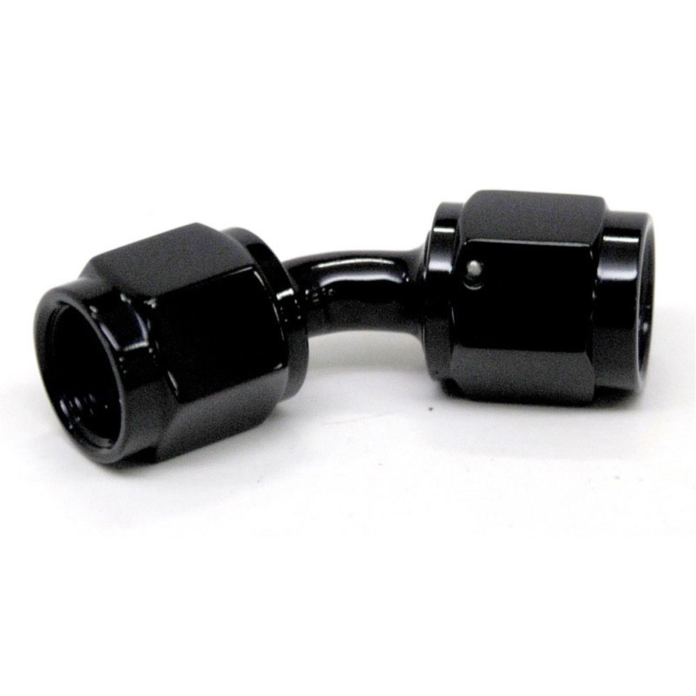 Renegade Racing Components AN Fitting 60445-2; AN to AN Coupler Black -04AN Female 45 deg. -04AN Female 