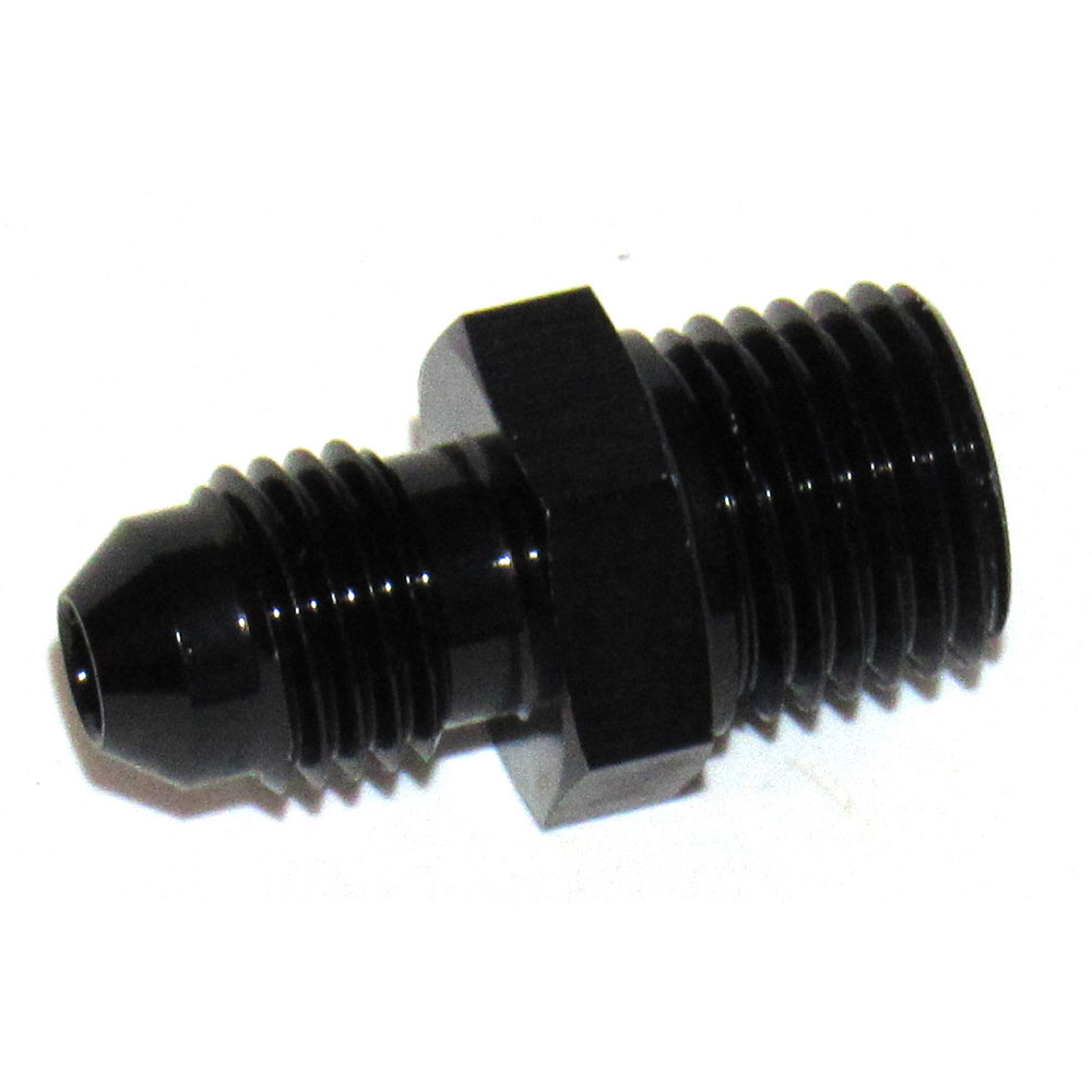 Renegade Racing Components AN Fitting 60496-2; AN to NPT Adapter Black -04AN Male Straight 1/4 in. NPT Male 