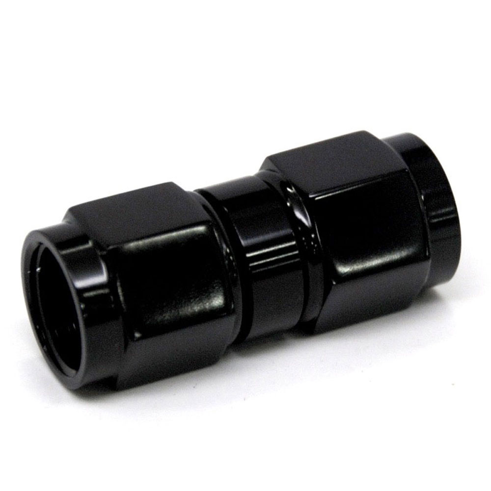 Renegade Racing Components AN Fitting 60600-2; AN to AN Coupler Black -06AN Female Straight -06AN Female 