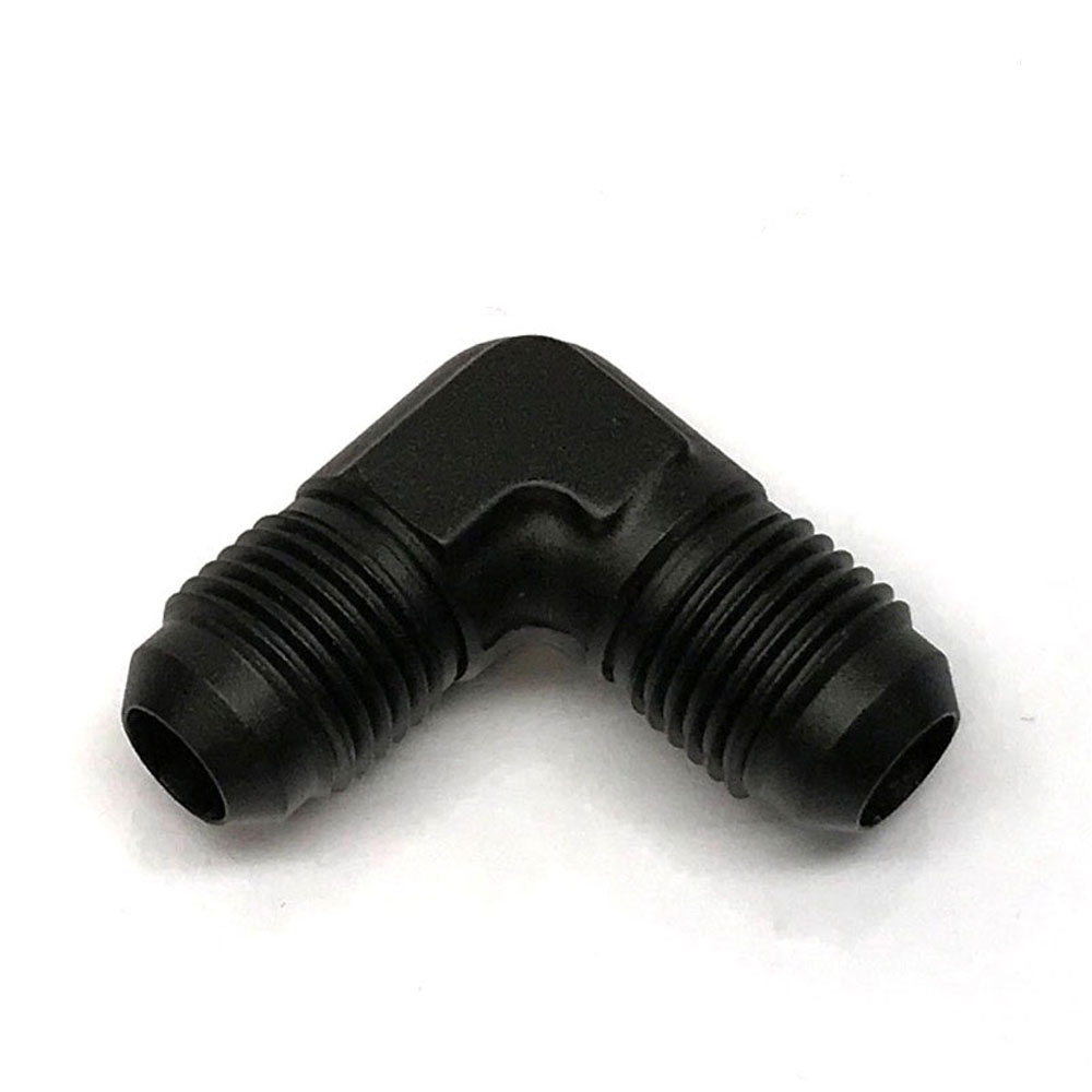 Renegade Racing Components AN Fitting 60621-2; AN to AN Union Black -06AN Male 90 deg. -06AN Male 