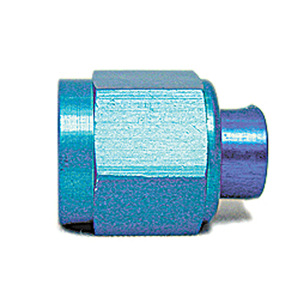 Renegade Racing Components AN Fitting 60629-1; AN Flare Cap Blue -06AN Female Straight 