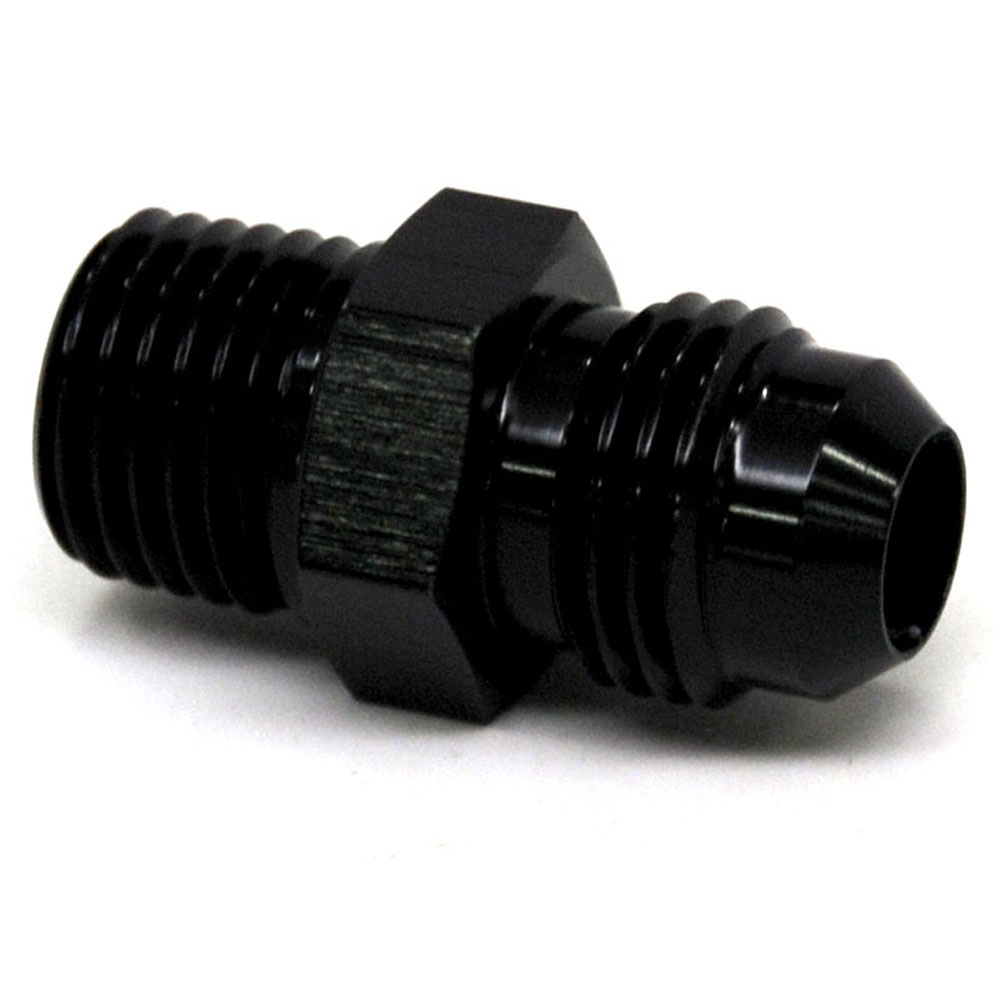 Renegade Racing Components AN Fitting 60676-2; AN to NPT Adapter Black -06AN Male Straight 1/4 in. NPT Male 
