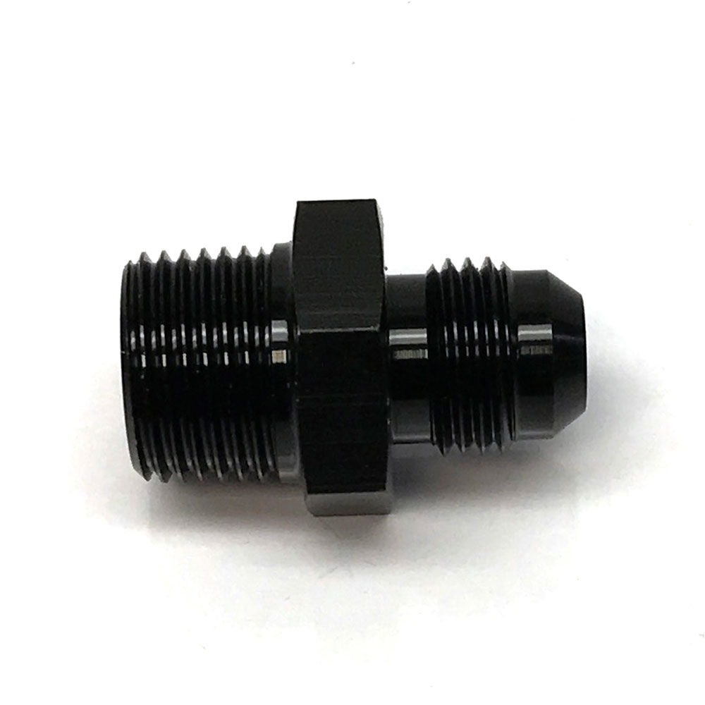Renegade Racing Components AN Fitting 60686-2; AN to NPT Adapter Black -06AN Male Straight 3/8 in. NPT Male 
