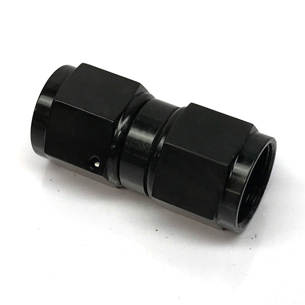 Renegade Racing Components AN Fitting 60800-2; AN to AN Coupler Black -08AN Female Straight -08AN Female 