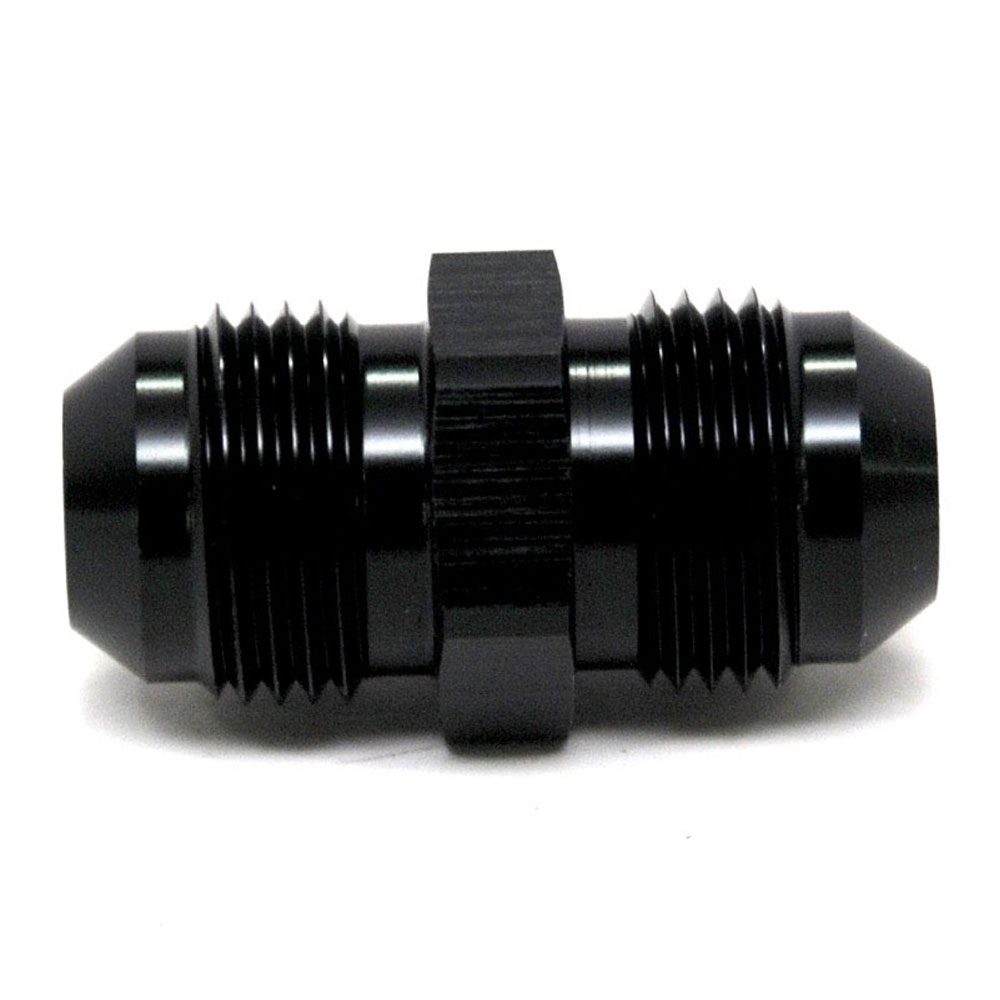 Renegade Racing Components AN Fitting 60815-2; AN to AN Union Black -08AN Male Straight -08AN Male 