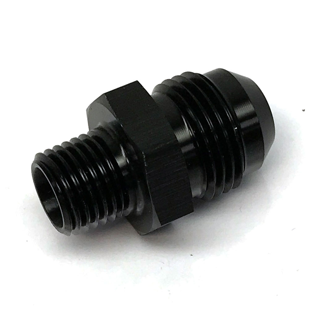 Renegade Racing Components AN Fitting 60816-2; AN to NPT Adapter Black -08AN Male Straight 1/4 in. NPT Male 
