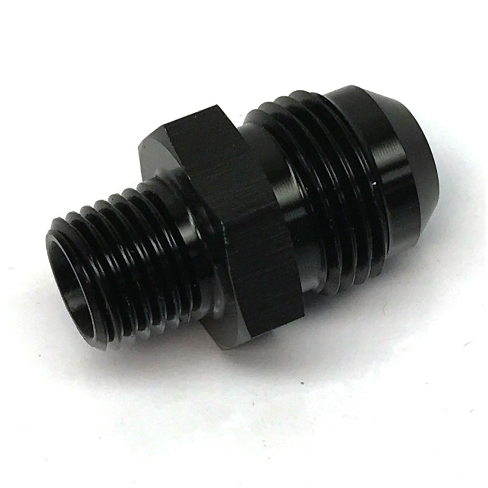 Renegade Racing Components AN Fitting 60816-2; AN to NPT Adapter Black -08AN Male Straight 1/4 in. NPT Male 