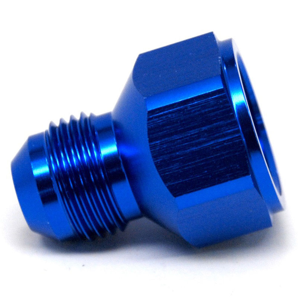 Renegade Racing Components AN Fitting 60820-1; AN to AN Reducer Blue -10AN Female Straight -08AN Male 