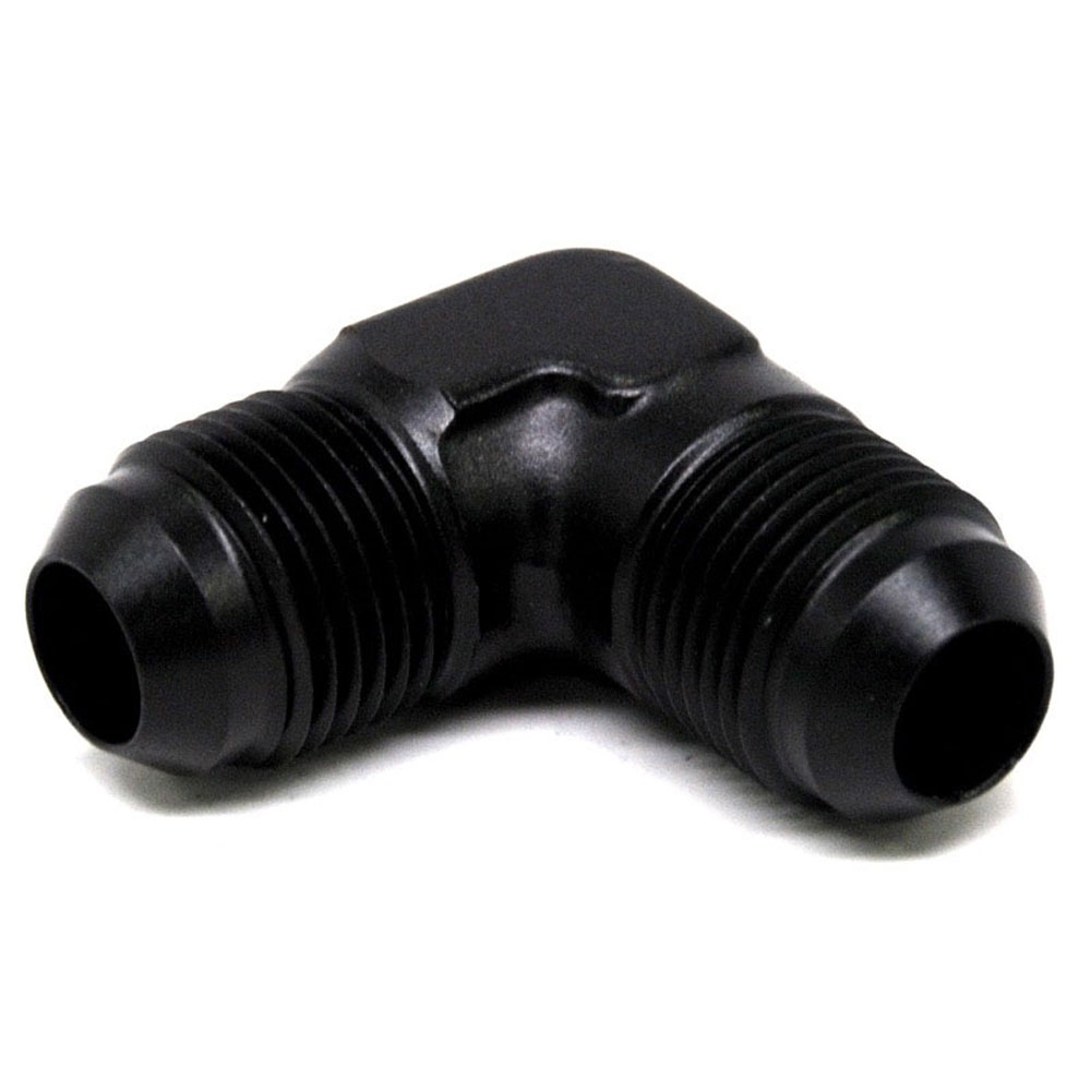 Renegade Racing Components AN Fitting 60821-2; AN to AN Union Black -08AN Male 90 deg. -08AN Male 