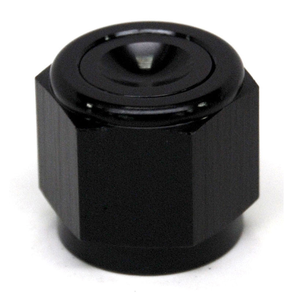 Renegade Racing Components AN Fitting 60829-2; AN Flare Cap Black -08AN Female Straight 