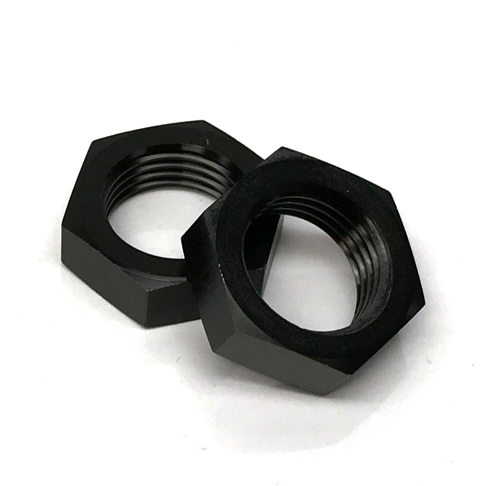 Renegade AN Fitting Nut 60831-2; Bulkhead Nut Black -08AN Female Straight 