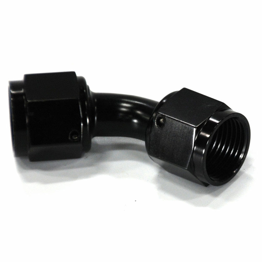 Renegade Racing Components AN Fitting 60845-2; AN to AN Coupler Black -08AN Female 45 deg. -08AN Female 