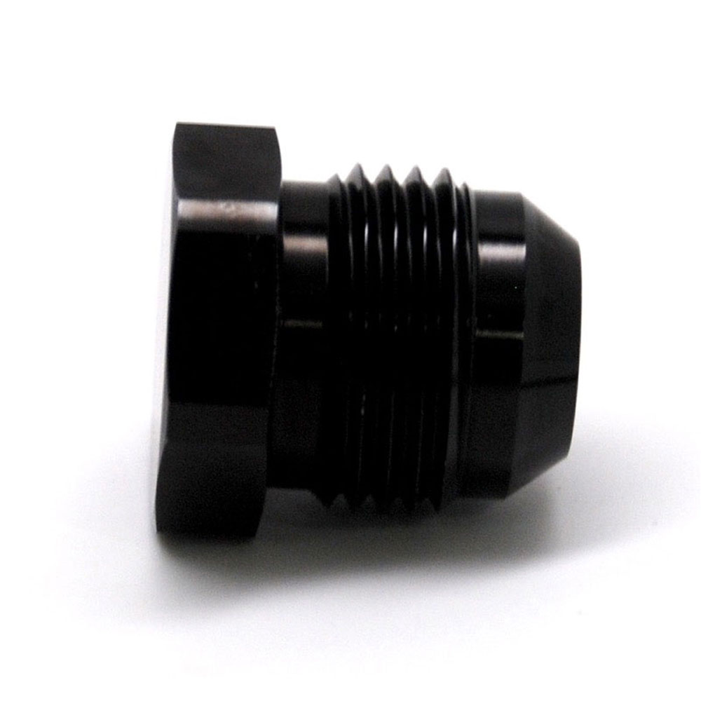 Renegade Racing Components AN Fitting 61006-2; AN Flare Plug Black -10AN Male Straight Hex Head 