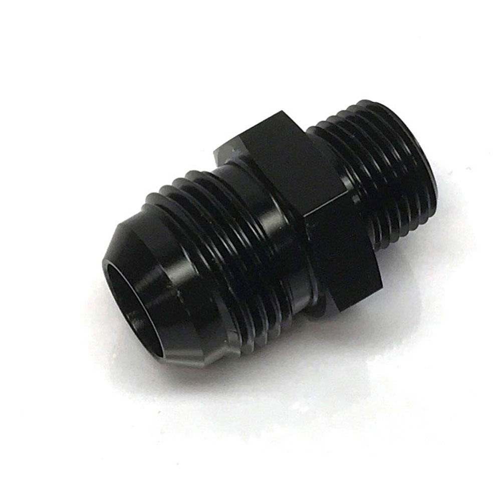 Renegade Racing Components AN Fitting 61016-2; AN to NPT Adapter Black -10AN Male Straight 3/8 in. NPT Male 