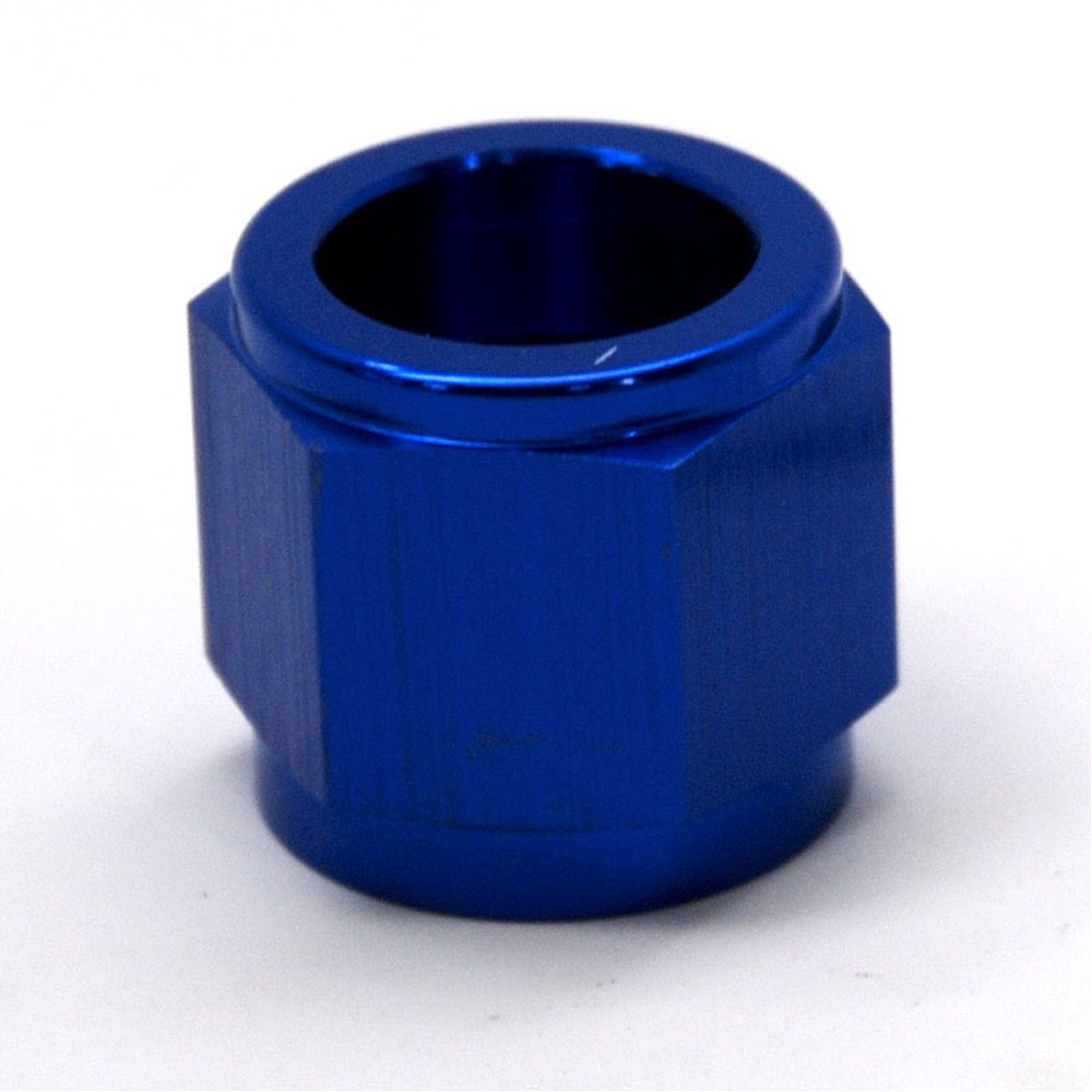 Renegade Racing Components Tube Fitting 61018-1; Tube Nut Blue Anodized 5/8 in. Tube Straight -10AN Female 