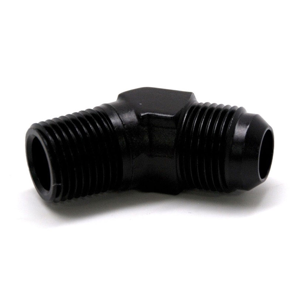 Renegade Racing Components AN Fitting 61023-2; AN to NPT Adapter Black -10AN Male 45 deg. 1/2 in. NPT Male 