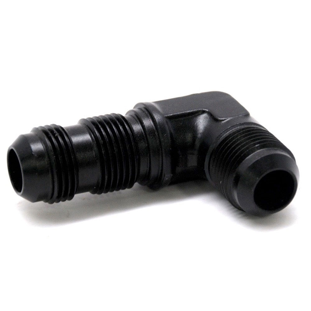 Renegade Racing Components AN Fitting 61033-2; AN to AN Bulkhead Union Black -10AN Male 90 deg. -10AN Male 