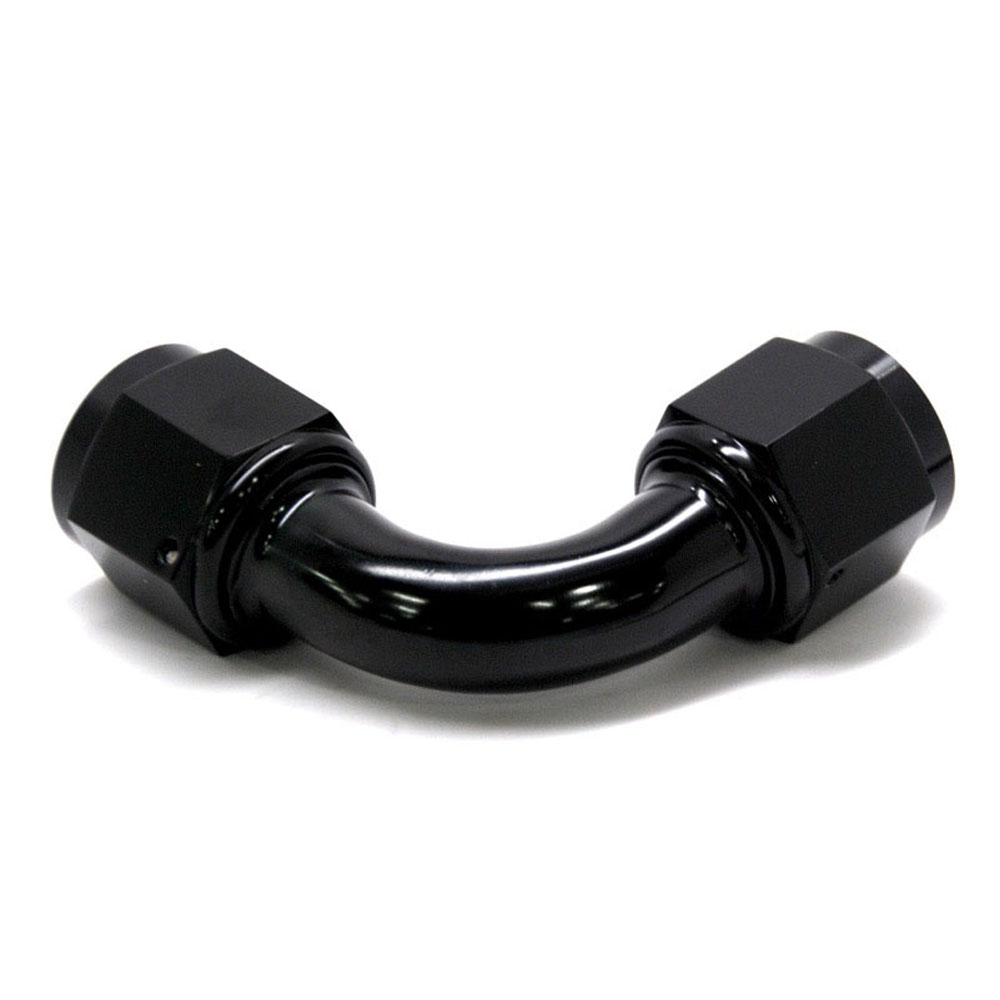 Renegade Racing Components AN Fitting 61090-2; AN to AN Coupler Black -10AN Female 90 deg. -10AN Female 