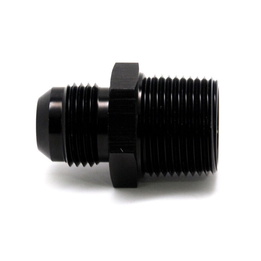 Renegade Racing Components AN Fitting 61096-2; AN to NPT Adapter Black -10AN Male Straight 3/4 in. NPT Male 