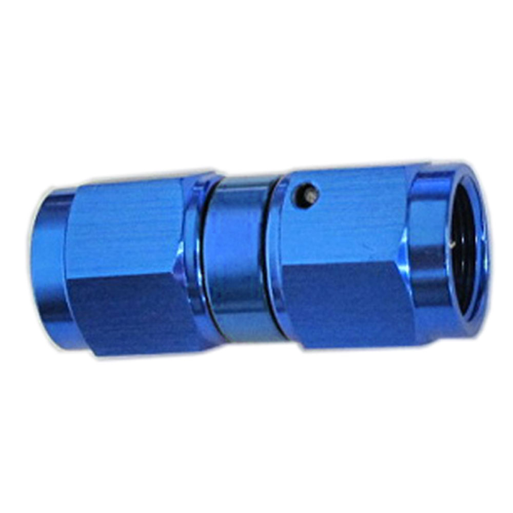 Renegade Racing Components AN Fitting 61200-1; AN to AN Coupler Red/Blue -12AN Female Straight -12AN Female 